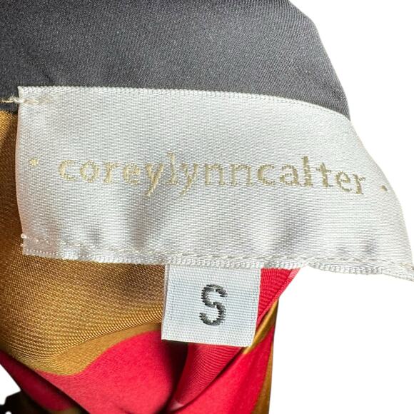 COREY LYNN CALTER Anthropologie Gianna Tiered Maxi Dress Women's Size Small Gold - Picture 5 of 6